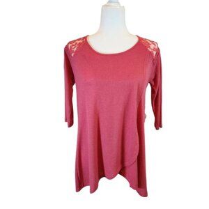 Jessica Simpson | Tiered Lace Trim Nursing Top Size Small